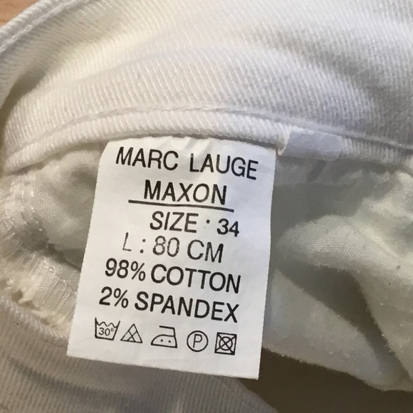 Marc Lauge White Jeans Size 26 Waist - Picture 5 of 5